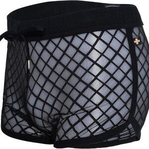 Andrew Christian Lattice Jogger Shorts Size LARGE 🆕🩲🌟